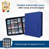 BCW Z-Folio 12-Pocket LX USA Portfolio Binder Zip for TCGs, Acid-Free, Archival Safe Polypropylene, No PVC, Orange(Blue)