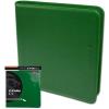 BCW Z-Folio 12-Pocket LX USA Portfolio Binder Zip for TCGs, Acid-Free, Archival Safe Polypropylene, No PVC, Orange(Green)