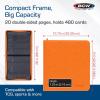 BCW Z-Folio 12-Pocket LX USA Portfolio Binder Zip for TCGs, Acid-Free, Archival Safe Polypropylene, No PVC, Orange(Orange)