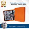 BCW Z-Folio 12-Pocket LX USA Portfolio Binder Zip for TCGs, Acid-Free, Archival Safe Polypropylene, No PVC, Orange(Orange)