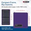 BCW Z-Folio 12-Pocket LX USA Portfolio Binder Zip for TCGs, Acid-Free, Archival Safe Polypropylene, No PVC, Orange(Purple)