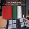 BCW Z-Folio 4-Pocket LX Album – White | Holds 160 Standard Toploaders | Side-Loading, Acid-Free Pages for Trading & Sports Cards(White)