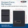 BCW Z-Folio 9-Pocket LX Album – Black | Secure Zipper Card Organizer | Premium Leatherette Card Collection Binder | Trading Card Binder for Pokemon, MTG, Sport Cards and More