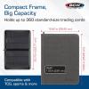 BCW Z-Folio 9-Pocket LX Album – Gray | Secure Zipper Card Organizer | Premium Leatherette Card Collection Binder | Trading Card Binder for Pokemon, MTG, Sport Cards and More