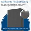 BCW Z-Folio 9-Pocket LX Album – Gray | Secure Zipper Card Organizer | Premium Leatherette Card Collection Binder | Trading Card Binder for Pokemon, MTG, Sport Cards and More