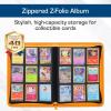 BCW Z-Folio 9-Pocket LX Album – Orange | Secure Zipper Card Organizer | Premium Leatherette Card Collection Binder | Trading Card Binder for Pokemon, MTG, Sport Cards and More