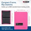 BCW Z-Folio 9-Pocket LX Album – Pink | Secure Zipper Card Organizer | Premium Leatherette Card Collection Binder | Trading Card Binder for Pokemon, MTG, Sport Cards and More(Pink)
