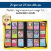 BCW Z-Folio 9-Pocket LX Album – Pink | Secure Zipper Card Organizer | Premium Leatherette Card Collection Binder | Trading Card Binder for Pokemon, MTG, Sport Cards and More(Yellow)