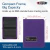BCW Z-Folio 9-Pocket LX Album – Purple | Secure Zipper Card Organizer | Premium Leatherette Card Collection Binder | Trading Card Binder for Pokemon, MTG, Sport Cards and More