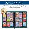 BCW Z-Folio 9-Pocket LX Album – Purple | Secure Zipper Card Organizer | Premium Leatherette Card Collection Binder | Trading Card Binder for Pokemon, MTG, Sport Cards and More(Teal)