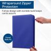 BCW Z-Folio 9-Pocket LX Album – Purple | Secure Zipper Card Organizer | Premium Leatherette Card Collection Binder | Trading Card Binder for Pokemon, MTG, Sport Cards and More(Blue)