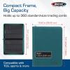 BCW Z-Folio 9-Pocket LX Album – Teal | Secure Zipper Card Organizer | Premium Leatherette Card Collection Binder | Trading Card Binder for Pokemon, MTG, Sport Cards and More