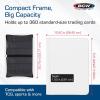BCW Z-Folio 9-Pocket LX Album – White | Secure Zipper Card Organizer | Premium Leatherette Card Collection Binder | Trading Card Binder for Pokemon, MTG, Sport Cards and More