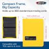 BCW Z-Folio 9-Pocket LX Album – Yellow | Secure Zipper Card Organizer | Premium Leatherette Card Collection Binder | Trading Card Binder for Pokemon, MTG, Sport Cards and More