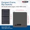 BCW Z-Folio LX Zipper Portfolio – Premium Gray Leatherette 12-Pocket Playset Album – Secure Zipper – 480 Card Capacity – Card Collector’s Dream – Card Organizer – Trading Card Storage