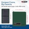 BCW Z-Folio LX Zipper Portfolio – Premium Green Leatherette 12-Pocket Playset Album – Secure Zipper – 480 Card Capacity – Card Collector’s Dream – Card Organizer – Trading Card Storage