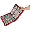 BCW Z-Folio LX Zipper Portfolio – Premium Red Leatherette 12-Pocket Playset Album – Secure Zipper – 480 Card Capacity – Card Collector’s Dream – Card Organizer – Trading Card Storage