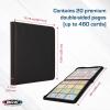 BCW Z-Folio LX Zipper Portfolio – Premium Teal Leatherette 12-Pocket Playset Album – 480 Card Capacity – Card Collector’s Dream