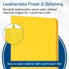 BCW Z-Folio LX Zipper Portfolio – Premium Yellow Leatherette 12-Pocket Playset Album – Secure Zipper – 480 Card Capacity – Card Collector’s Dream – Card Organizer – Trading Card Storage