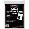 50 Pages of BCW Pro 4-Pocket Mini Page (Poly Bagged Pack of 50 – 3 Ring Holes) for Baseballl & Other Sports Trading Cards