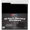 BCW 12-Inch Vinyl Record Dividers – 25 Pack | Archival Plastic for LP Storage – Black