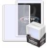 BCW 3×4 Topload Card Holder – Black Border | 25 Pack | Premium Quality Rigid PVC Protector for Standard Size Trading Cards | Card Holders for Sports Cards, MTG, Pokemon, and More (Black)(White)