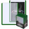 BCW 3×4 Topload Card Holder – Black Border | 25 Pack | Premium Quality Rigid PVC Protector for Standard Size Trading Cards | Card Holders for Sports Cards, MTG, Pokemon, and More (Black)(Green)