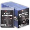 BCW 3×4 Topload Card Holders and Card Sleeves Combo | 100 Clear Plastic Toploaders and 100 Soft Card Sleeves | Protect, Store, and Display Trading Cards | Durable Card Storage Box for Collectors(100)