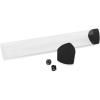 BCW Blue Playmat Tube with Dice Cap | Includes 2 Free Dice | Tri-Oval Design Prevents Rolling | Oversized Cap for Storage | Durable Plastic Tube for MTG, TCG Playmats, and Game Mats(Black)