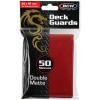 BCW Deck Guard – Double Matte Red Card Sleeves | Acid-Free, Archival-Safe, No PVC | Anti-Glare Matte Finish | Fits Standard 2½” x 3½” Game Cards | Durable Deck Protector Sleeves | 50 Ct