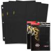 BCW Double-Sided 9-Pocket Pages (20 Black) | Side-Loading Trading Card Binder Sheets | Card Storage & Display Solution(Black)