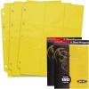 BCW Double-Sided 9-Pocket Pages (20 Black) | Side-Loading Trading Card Binder Sheets | Card Storage & Display Solution(Yellow)