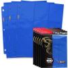 BCW Double-Sided 9-Pocket Pages Holder – 50 Blue Pages | Trading Card Binder Sheets | Secure Side Loading | Ideal Card Storage and Display Solution