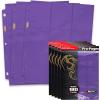 BCW Double-Sided 9-Pocket Pages Holder – 50 Purple Pages | Trading Card Binder Sheets | Secure Side Loading | Ideal Card Storage and Display Solution