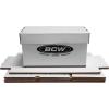 BCW Durable 45 RPM Vinyl Record Storage Box – 5 Pack | Stackable, Heavy-Duty Cardboard | White Corrugated Cardboard, Ideal for DJs, Show Vendors, Record Collectors | Holds 150+ 7-Inch Singles(5 Pack)