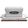 BCW Durable 45 RPM Vinyl Record Storage Box – 5 Pack | Stackable, Heavy-Duty Cardboard | White Corrugated Cardboard, Ideal for DJs, Show Vendors, Record Collectors | Holds 150+ 7-Inch Singles(10 Pack)