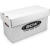 BCW Durable 45 RPM Vinyl Record Storage Box – 5 Pack | Stackable, Heavy-Duty Cardboard | White Corrugated Cardboard, Ideal for DJs, Show Vendors, Record Collectors | Holds 150+ 7-Inch Singles(1 Pack)