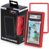 BCW Graded Blue Card Slab Bumpers for SGC | 6-Pack Edge Protectors for Sports & Trading Cards(Red)