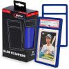 BCW Graded Card Slab Bumpers – Black | TPE Edge Protectors for PSA Slabs (2017–Current) | Secure Fit & Easy Grip | Pack of 6 Bumpers for PSA-Graded Card Cases | Collector-Grade Protection(Blue)