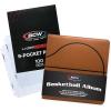 BCW LaserWeld 9 Pocket Pages (100 Pack) & BCW 3-Inch Sports Collectors Album – Basketball | Ultra Flat, Clear Pocket Pages with 3″ Binder for Trading Cards | Ideal for Basketball Card Collectors(100 Pack)
