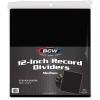 BCW Medium White 12-Inch Record Dividers – 25 Ct | Premium Archival Vinyl Dividers(Black)