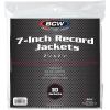 BCW Polylined Black Paper 7 in Square Corner Record Sleeves – 50 ct | Inner Protective Sleeves with Center Hole for Vinyl Records | Acid-Free, Scratch Resistant | Ideal for DJs and Vinyl Collectors(Hole White)