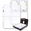 BCW Pro 4-Pocket Photo Protector Sleeves | 100 Count | Photos Sleeves, Cards | Acid-Free, PVC-Free | Archival Quality, Photo Album Pages Protector for 3 Ring Binder | High Clarity Polypropylene