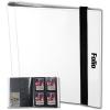 BCW Pro-Folio 4-Pocket Card Album – Black | Side-Loading Design, Trading Card Binder, Holds up to 160 Cards | Perfect Storage and Display Solution for Sports, Trading, and Gaming Card Collections(White)