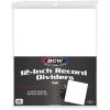 BCW Tall Dividers for 12 in Records – White | 25 Pack | Premium Quality Vinyl Storage(White)