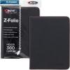 BCW Z-Folio 9-Pocket LX Album – Black | Secure Zipper Card Organizer | Premium Leatherette Card Collection Binder | Trading Card Binder for Pokemon, MTG, Sport Cards and More