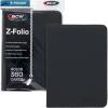 BCW Z-Folio 9-Pocket LX Album – Black | Secure Zipper Card Organizer | Premium Leatherette Card Collection Binder | Trading Card Binder for Pokemon, MTG, Sport Cards and More(Black)