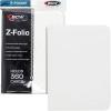 BCW Z-Folio 9-Pocket LX Album – Black | Secure Zipper Card Organizer | Premium Leatherette Card Collection Binder | Trading Card Binder for Pokemon, MTG, Sport Cards and More(White)