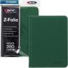 BCW Z-Folio 9-Pocket LX Album – Green | Secure Zipper Card Organizer | Premium Leatherette Card Collection Binder | Trading Card Binder for Pokemon, MTG, Sport Cards and More