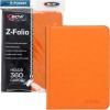 BCW Z-Folio 9-Pocket LX Album – Orange | Secure Zipper Card Organizer | Premium Leatherette Card Collection Binder | Trading Card Binder for Pokemon, MTG, Sport Cards and More